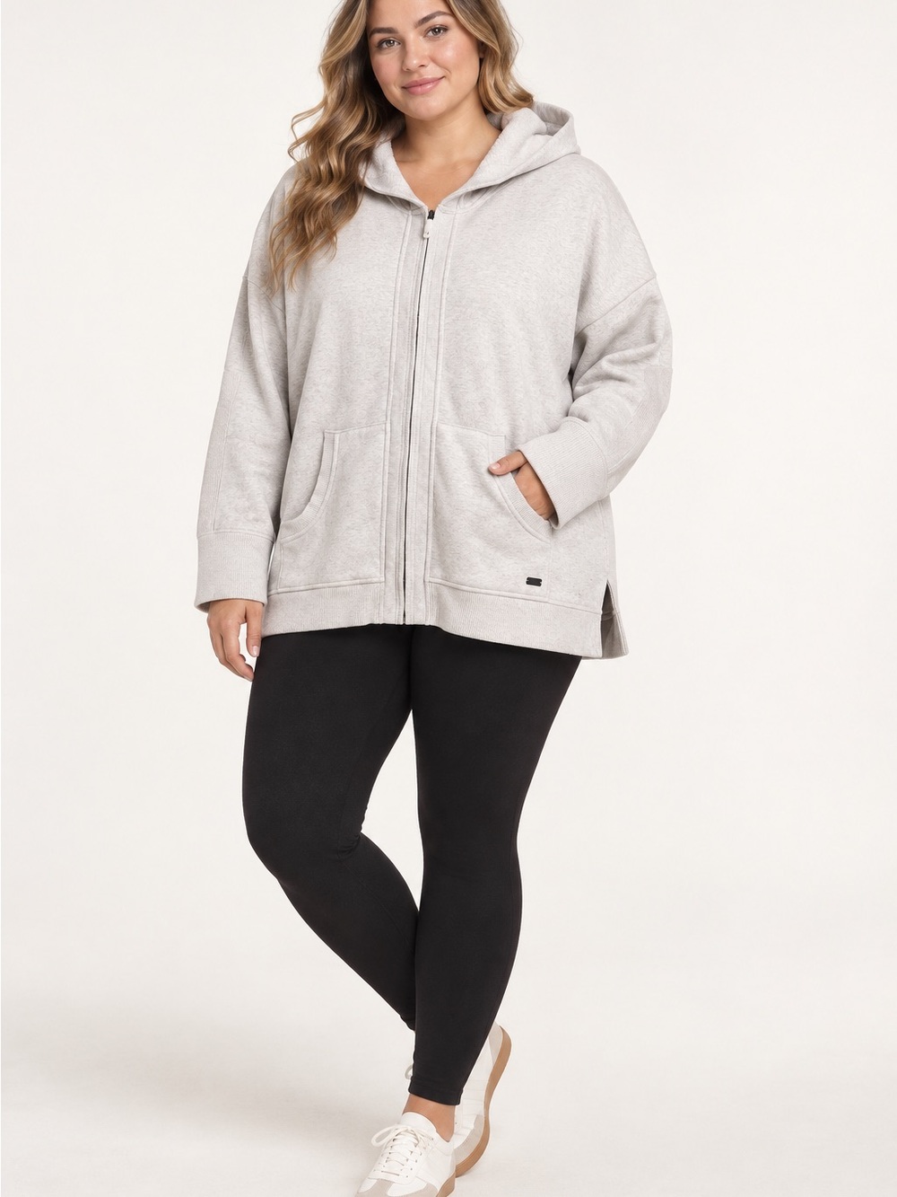 UGG Light Gray Full-Zip Hooded Sweatshirt XL